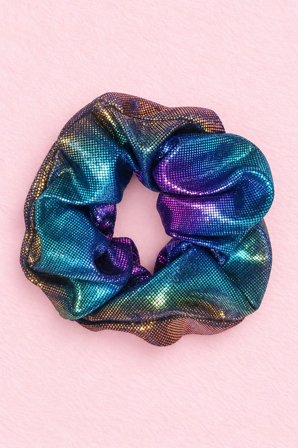 Iridescent Blue Purple Scrunchie Iridescent Blue Purple Scrunchie