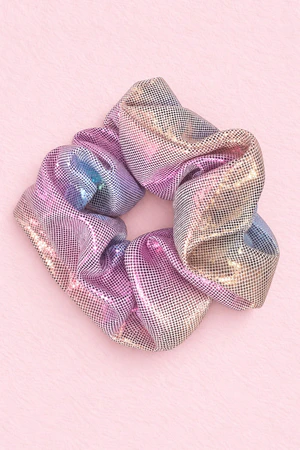 Iridescent Pastel Pink Scrunchie