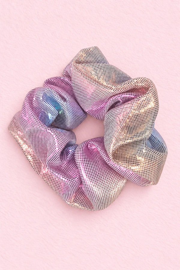 Iridescent Pastel Pink Scrunchie Iridescent Pastel Pink Scrunchie